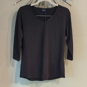 Black Wild South Qtr Sleeve Supima Cotton Size 12 Black Designed In New Zealand